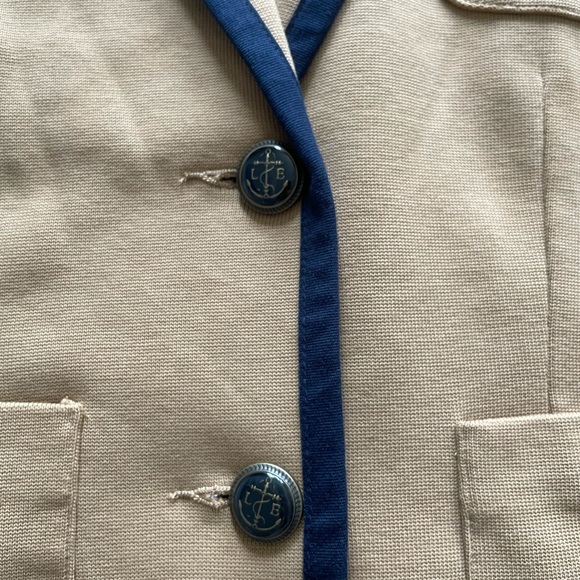 Lands’ End Sport Cotton Knit Nautical Blazer - Picture 2 of 9